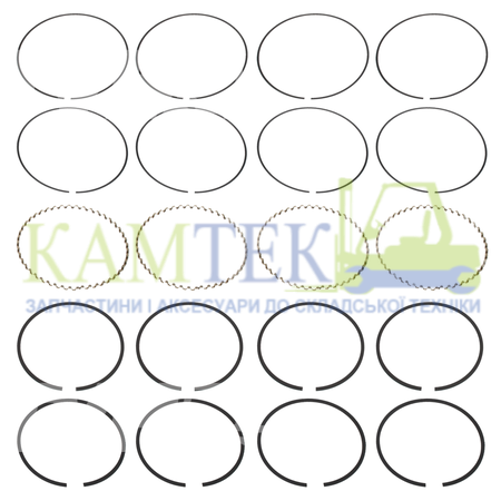 1361709 Кільця поршневі 0,25 FE