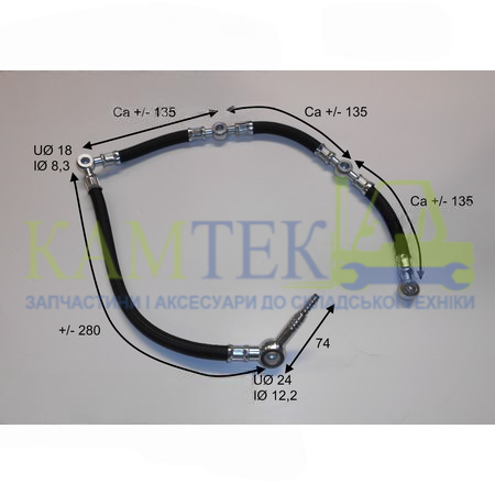 Трубка паливна обратки форсунок навантажувача 490BPG