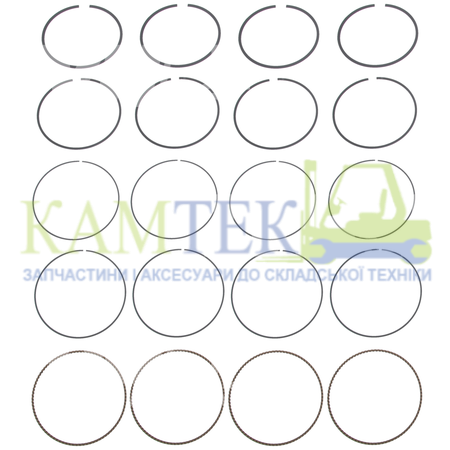 N12033FU310 Кільця поршневі двигуна Nissan K15, STD